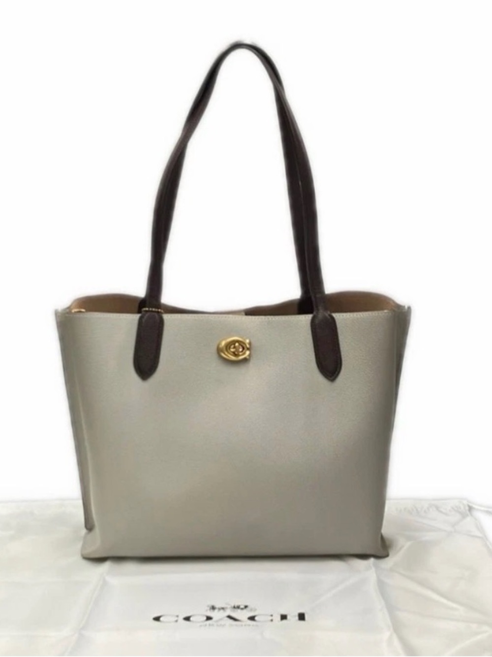 Coach Grey Leather Willow Tote Like New